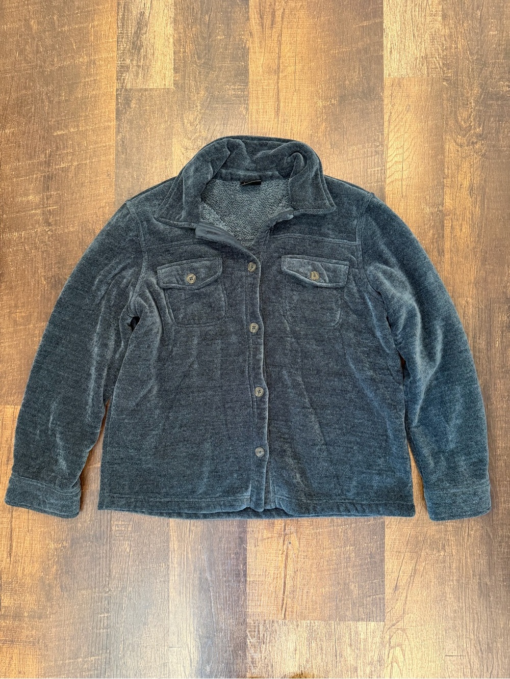 32 degrees heat Women's Plush Button-Front Jacket - slate blue